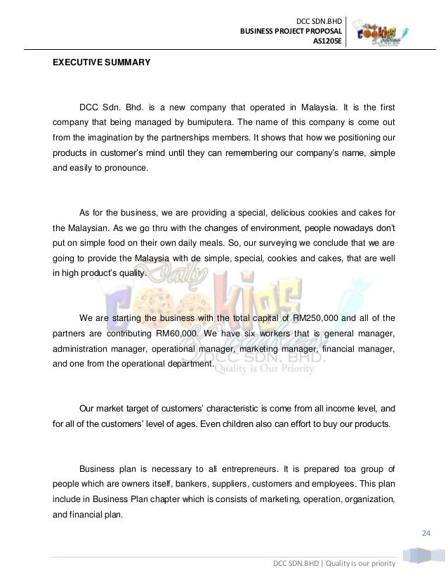 business plan of a company cookie marketing ideas